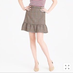 J.Crew factory houndstooth flounce skirt size 8